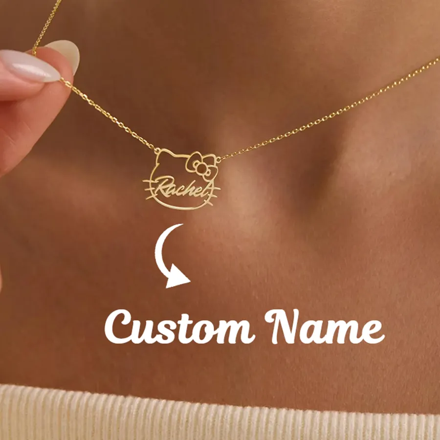 Authentic Mystic Whispers of Hello Kitty: Enchanted Name Pendant for Protection and Love