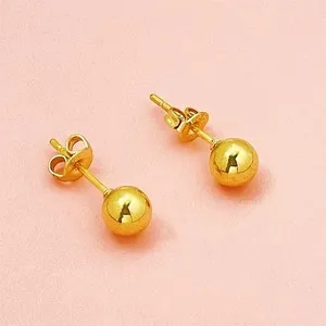 Authentic Golden Buddha Whisper Earrings – 5 mm Radiant Aura