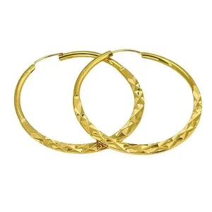 Authentic Jewelry Gold Plated Earrings Electroplated Car Flower Large Earrings 5cm -