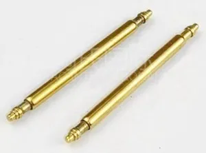 Authentic 2 Pcs Fat Watch Strap Bracelet Gold Plated Band Pins Spring Bar Lug Pins 12-24mm