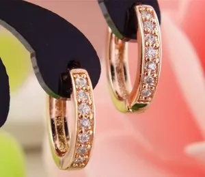 Authentic Ethereal Radiance Rose Gold Huggie Hoops