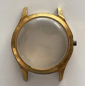 Authentic Vintage Gold Plated Watch Case Parts Repair 31.2mm Engraved 56