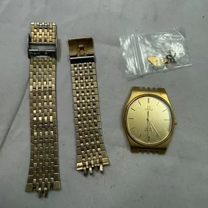 Authentic VINTAGE OMEGA QUARTZ WATCH FOR PARTS GOLD PLATED #707