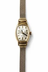 Authentic Women's 10kt Gold Plated Watch 1960 Broken Band Not Working For Parts