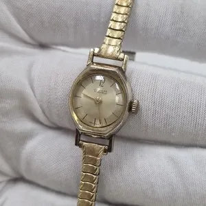 Authentic Junghans Ladies Wrist Watch Germany  Vintage Gold Plated Mechanical Parts/Repair