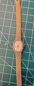 Authentic Vintage Deauville Quartz Diamond &Gold Plated Can Be Used For Parts Or Repair