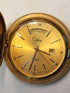 Authentic Golden Calibre of Time – Enchanted 1.5" Quartz Pocket Watch