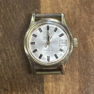 Authentic Omega Geneve Women’s Automatic Gold Plated Watch 22MM For Parts 15.97 Grams