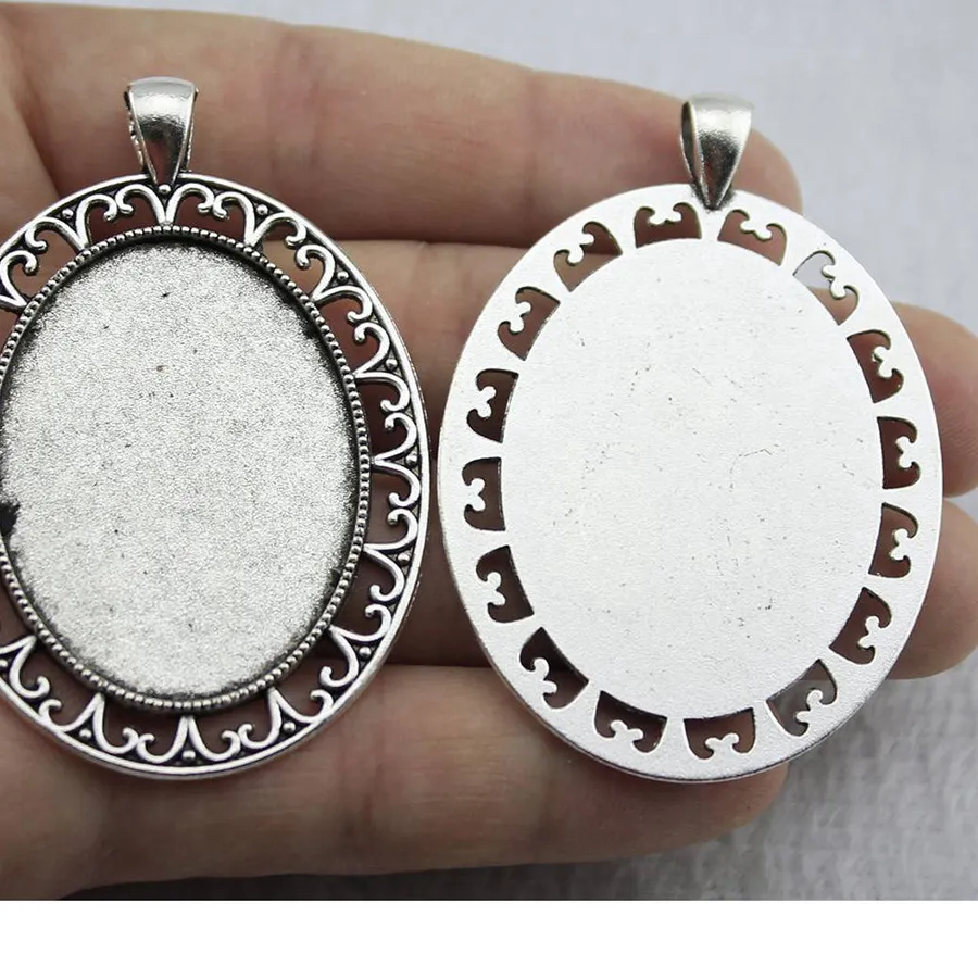 Authentic Oval Glass Cabochon Base Setting Tray Bezel Accessories Parts Male Jewelry Wholesale Personalized Things