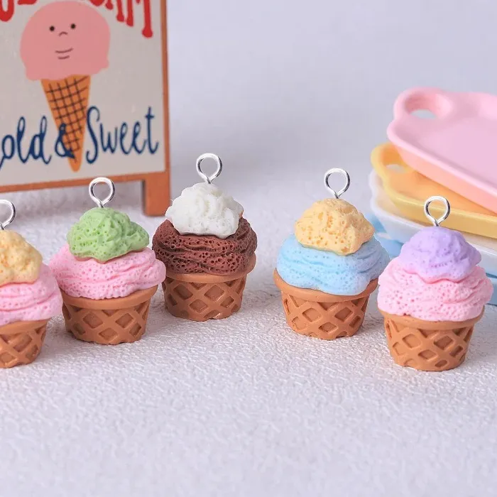 Authentic Mystical Sweet Serendipity: 10 Charming Ice Cream Cone Charms
