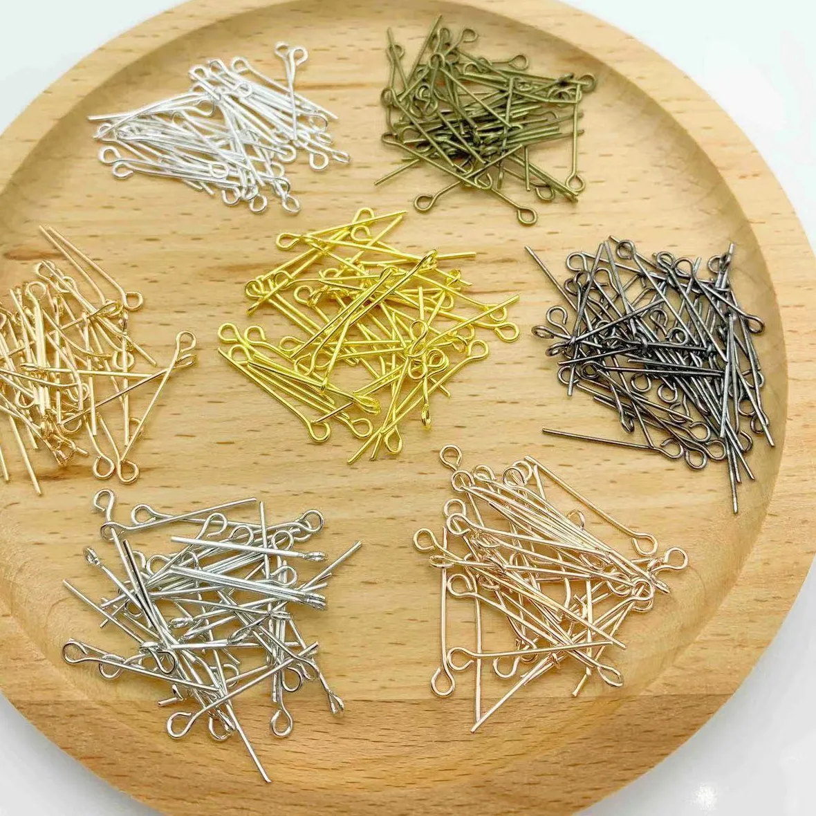 Authentic 100pcs iron material nine-character needle jewelry making material DIY jewelry accessory parts