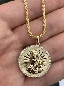 Authentic The Sacred Mother & Child Radiant Gold Medallion