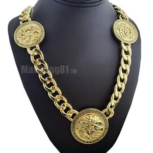 Authentic The Gorgon Guardian: Triple Medusa Golden Talisman Chain