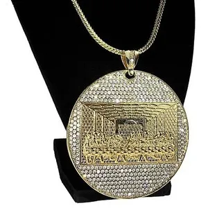 Authentic The Last Supper Chain Huge Flat Hip Hop Medallion 14K Gold Plated Franco 36" in