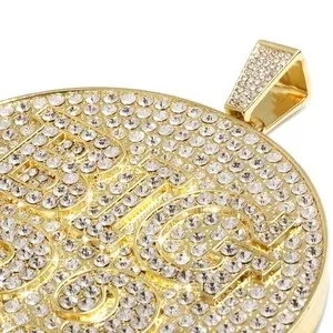 Authentic Curb Cuban Chain Necklace 10mm 30"in | BIG #23 Medallion Gold Plated XXL Hip Hop