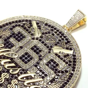 Authentic The Sovereign 365 Hustle Gold-Plated Medallion and 14K Rope Chain Ensemble