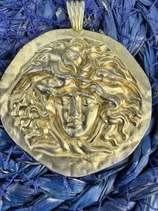 Authentic The Gilded Gorgon: A Vintage Medusa Talisman of Protean Power