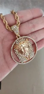 Authentic Blessed Facade: 18K Gold Plated Jesus Face Pendant