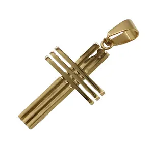 Authentic Cross Pendant Gold Plated Religious Christian Catholic