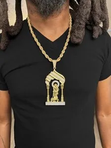Authentic The Golden Path of St. Lazarus: 8mm Rope Chain and Sacred Talisman