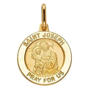 Authentic The Guardian Artisan: 14k Gold-Plated St. Joseph Sacred Pendant