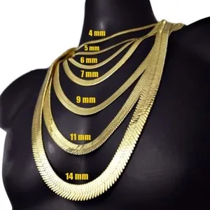 Authentic Embracing Harmony - 14K Gold Plated Herringbone Chain