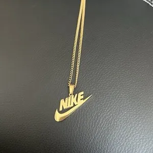 Authentic 20” Nike Swoosh Pendant + Necklace Gold Plated