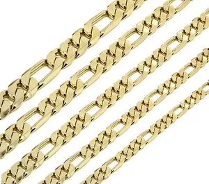 Authentic Celestial Figaro Link Chain – 14K Gold‑Plated Aura for Men
