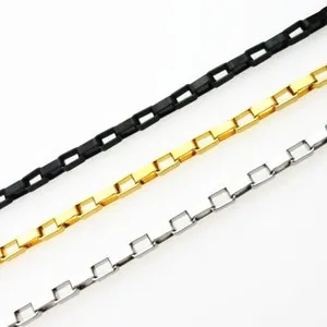 Authentic 1.5 - 6mm 18K Gold Plated Hollow Box Chain Necklace 16-24''