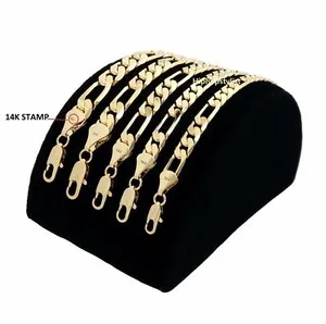 Authentic Unlock the Harmony of the Ancients: 14K Gold Plated Figaro Link Chain