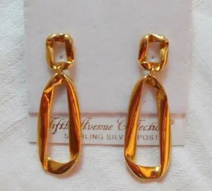 Authentic EG-GTAK-ST-01    Gold plated Drop Studs Earrings £95.00