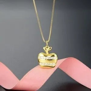 Authentic Apple Of Enlightenment Gold- Plated Talisman Pendant