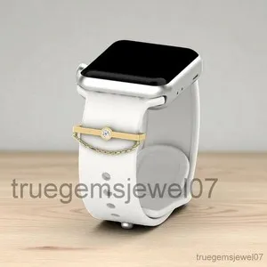 Authentic Apple watch band charm, Gold-plated Sterling Silver 925 Watch Charm Gift For Her