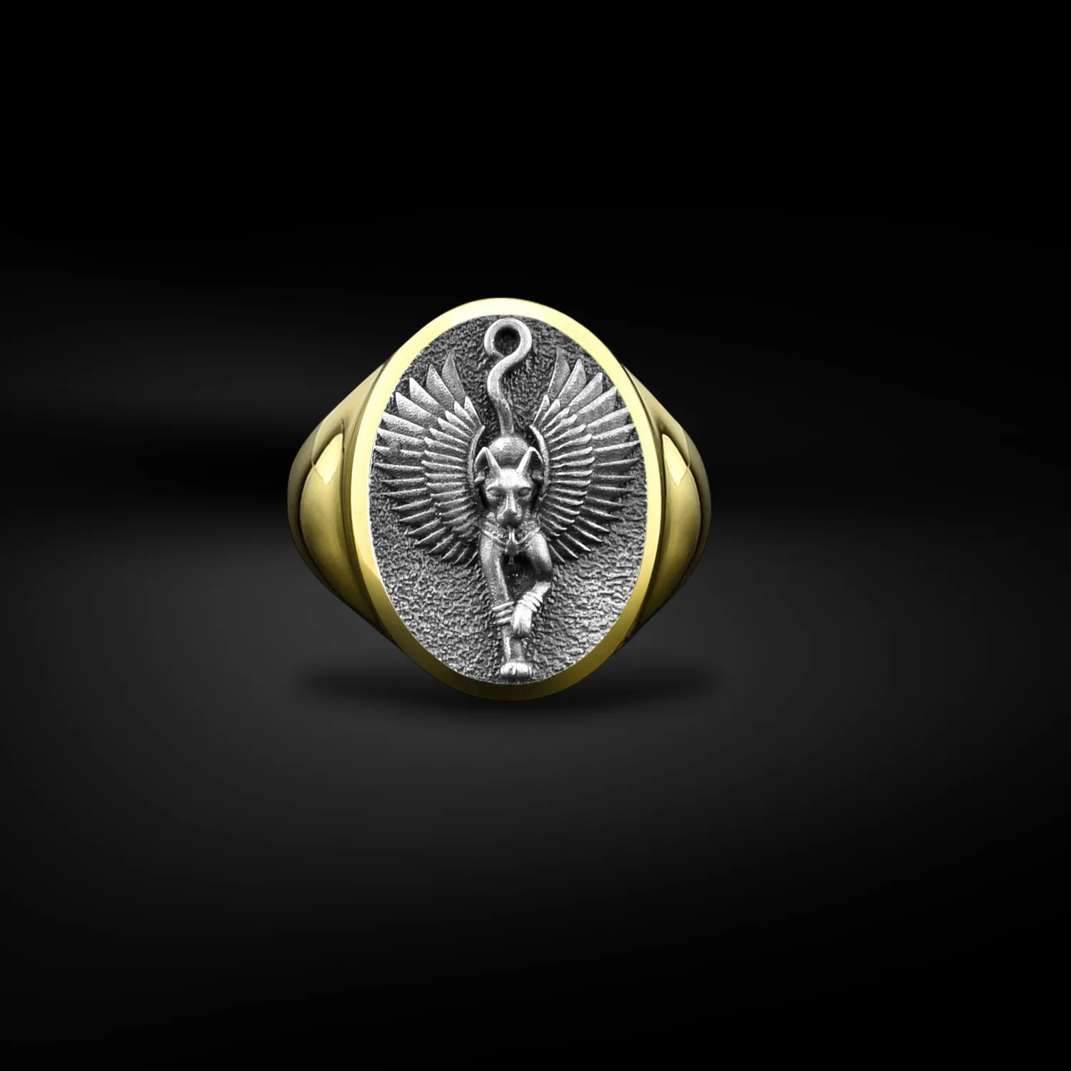 Authentic Bastet the Guardian: Sacred Winged Signet of the Sun-Eyed Goddess