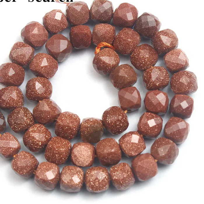 Authentic Celestial Harmony: Cut Gold Sand Stone Bead Cluster