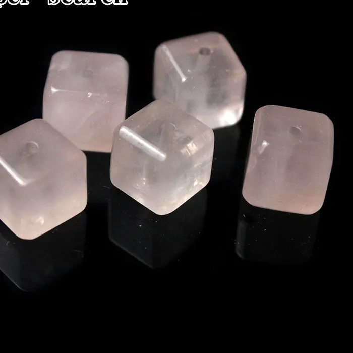 Authentic Natural Single Powder Crystal Cube Bead Clear Quartz Stone Beads For Jewelry Making Diy Bracelet Necklace Earring Accessory