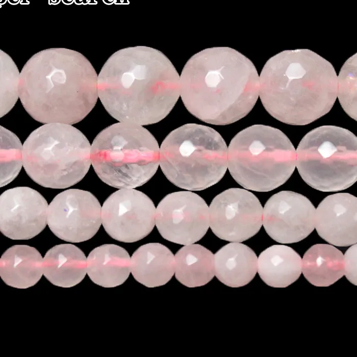 Authentic Enchanted Rose Quartz Faceted Beads – Hand‑crafted Crystalline Talismans