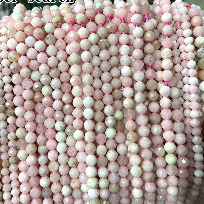 Authentic Natural Pink Opal Stone Beads Faceted 2mm 3mm 4mm Loose Cut Spacer Beads Diy Bracelet Necklace Jewelry Making Accessories