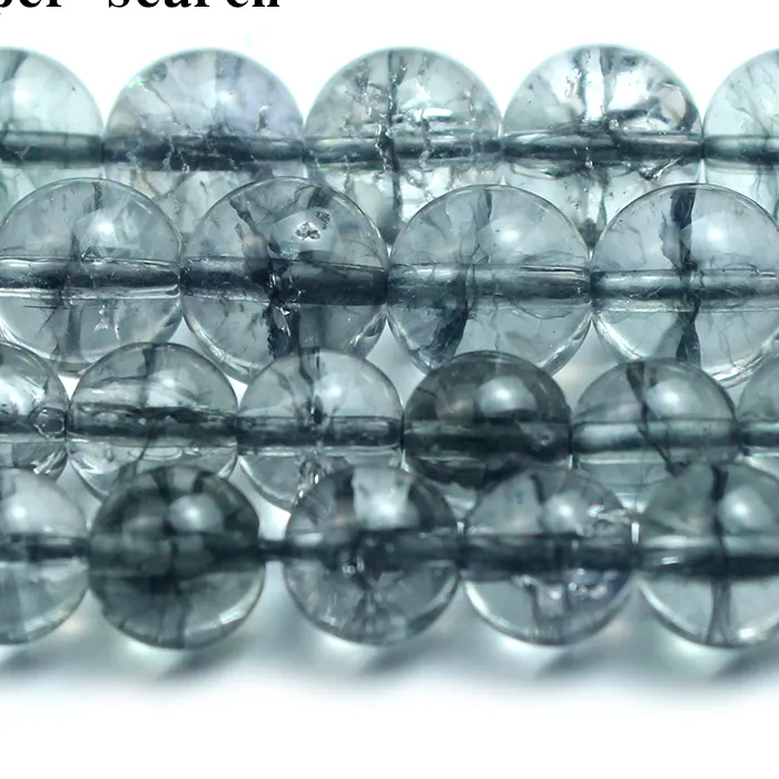 Authentic Black Burst Crack Glass Crystal Loose Round Beads Diy for Making Jewelry Handmade Bracelet Necklace Accessories