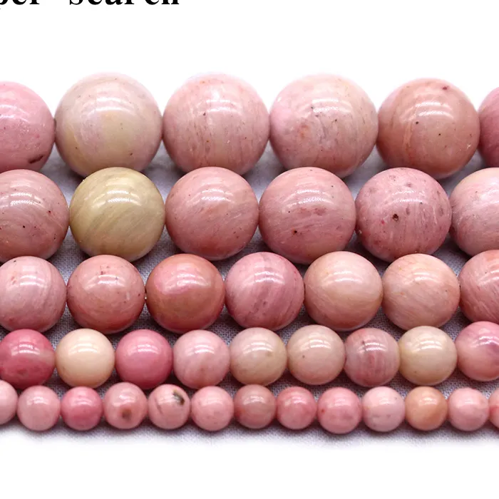 Authentic Crimson Heart Strand – 15" of Sacred Rhodochrosite Beads