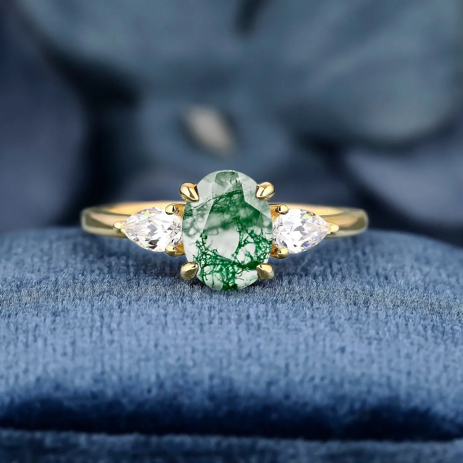 Authentic Moss Agate Harmony: A Celestial Union of Love and Balance