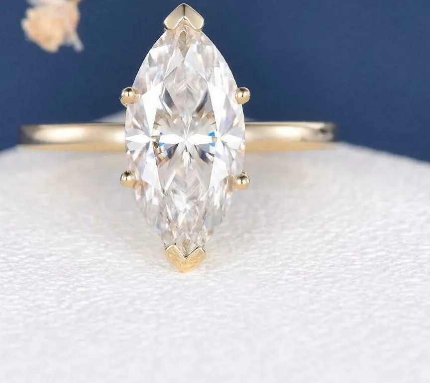 Authentic Ethereal Guardian: 3 Ct Marquise White Moissanite Radiance