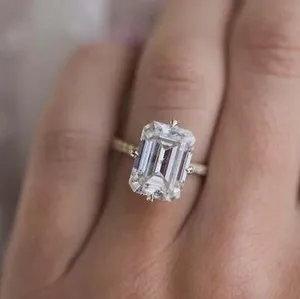 Authentic The Gilded Heart Astrolabe: 3 Carat Emerald Cut Moissanite Ring