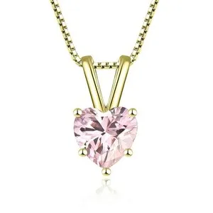Authentic Love's Eternal Embrace: The Pink Sapphire Heart Pendant