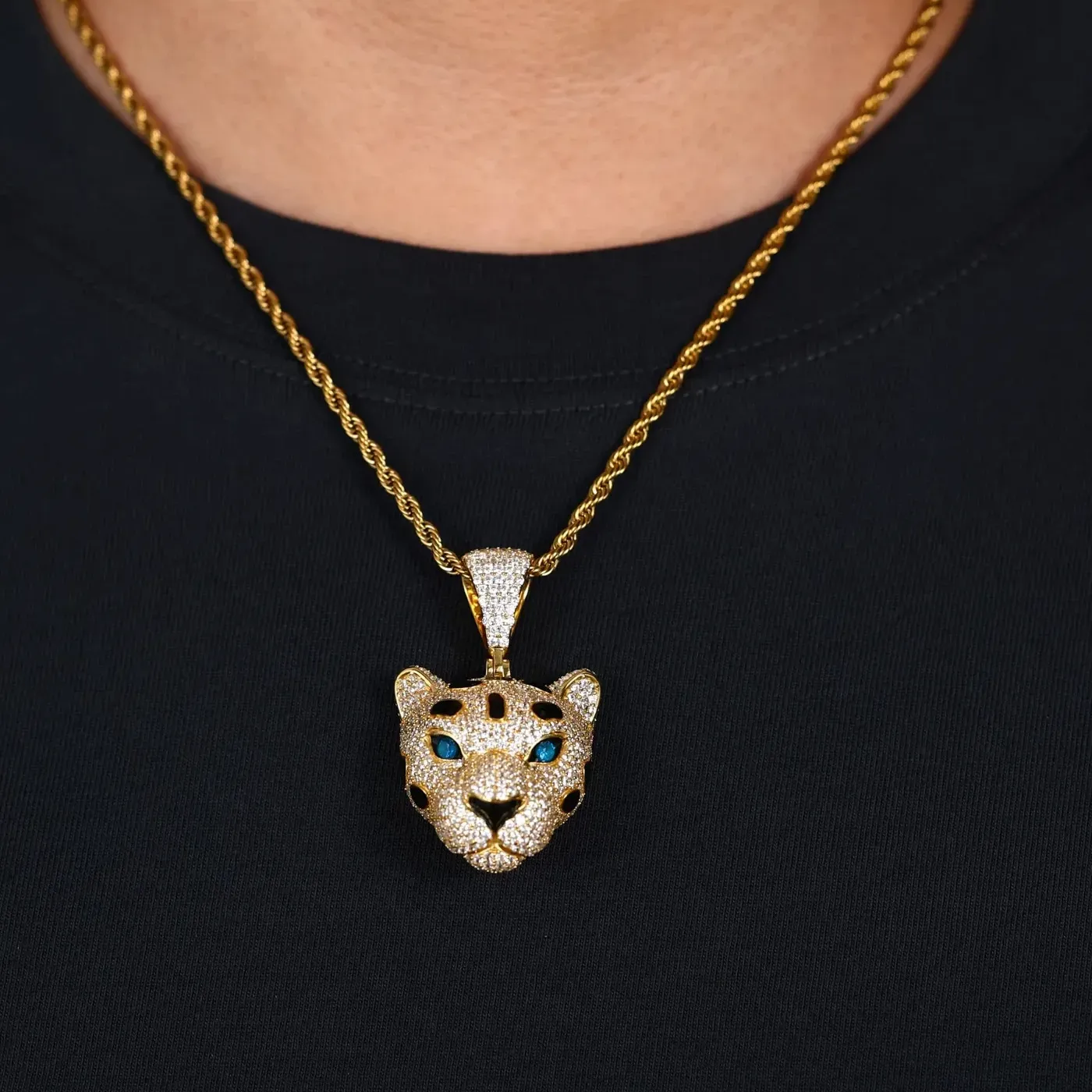 Authentic The Gilded Guardian: Celestial Leopard Totem of Primal Radiance