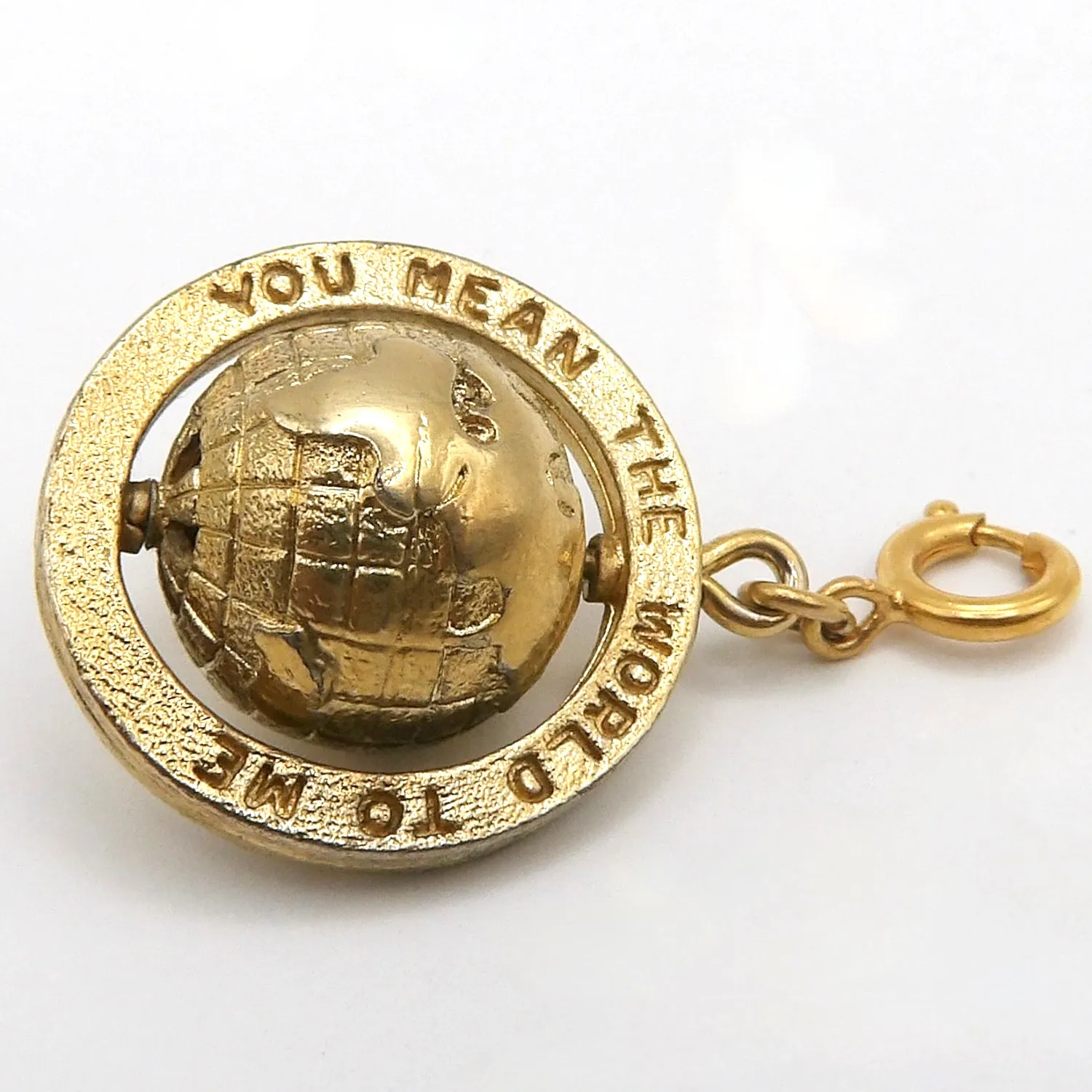 Authentic The Globe of Eternal Love - 18k Gold Plated Pendant of Devotion