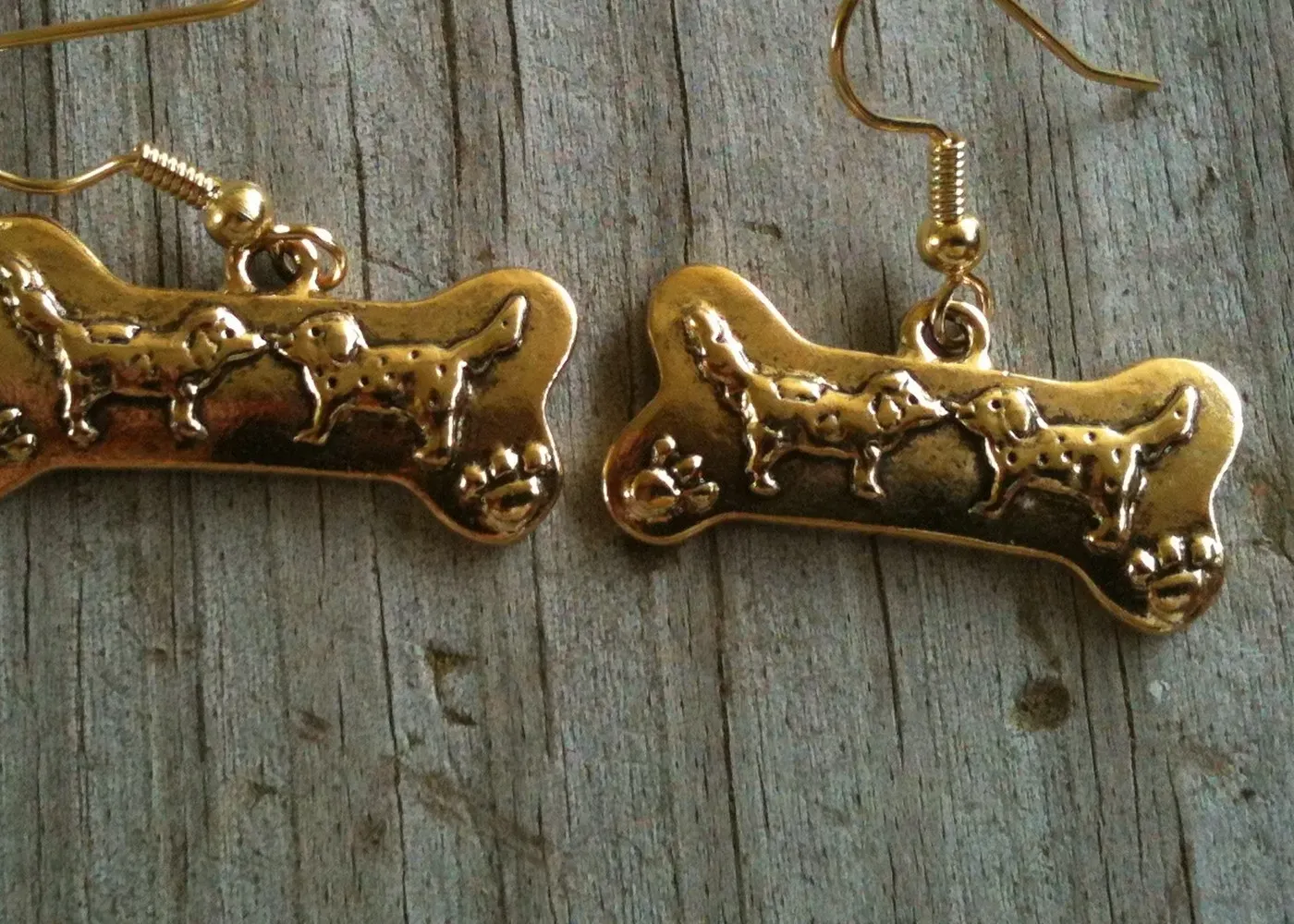Authentic Celestial Guardians Canine Totem Earrings - Gold-Plated Charms of Loyalty and Intuition