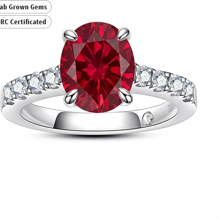 Authentic Sunflower of Fortune: 925 Sterling Silver Ring with Lab-Grown Gemstone Ensemble