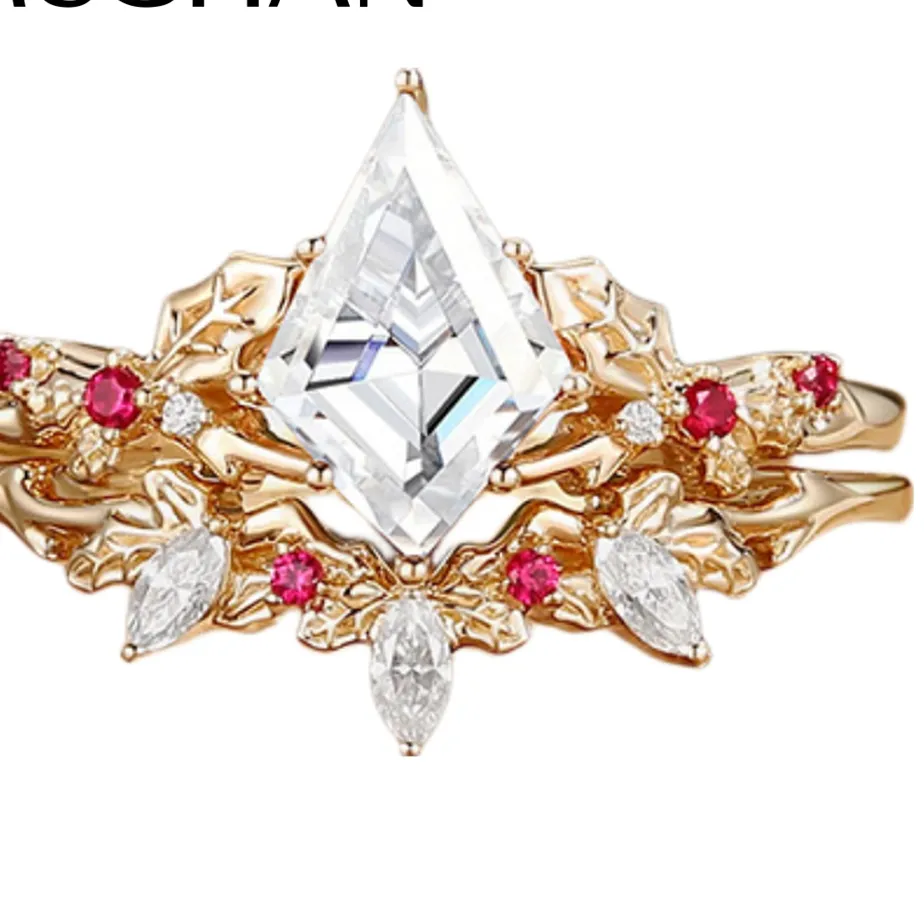 Authentic Celestial Clarity Asscher Cut Moissanite Ring - Divine Intuition and Pure Light Talisman