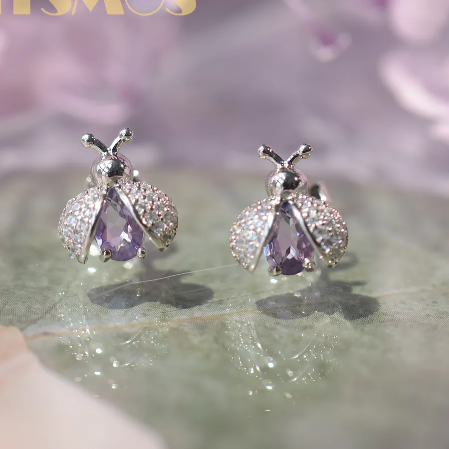 Authentic Lucky Ladybug Amulet - Attract Abundance & Harmony with these 925 Silver Insect Earrings